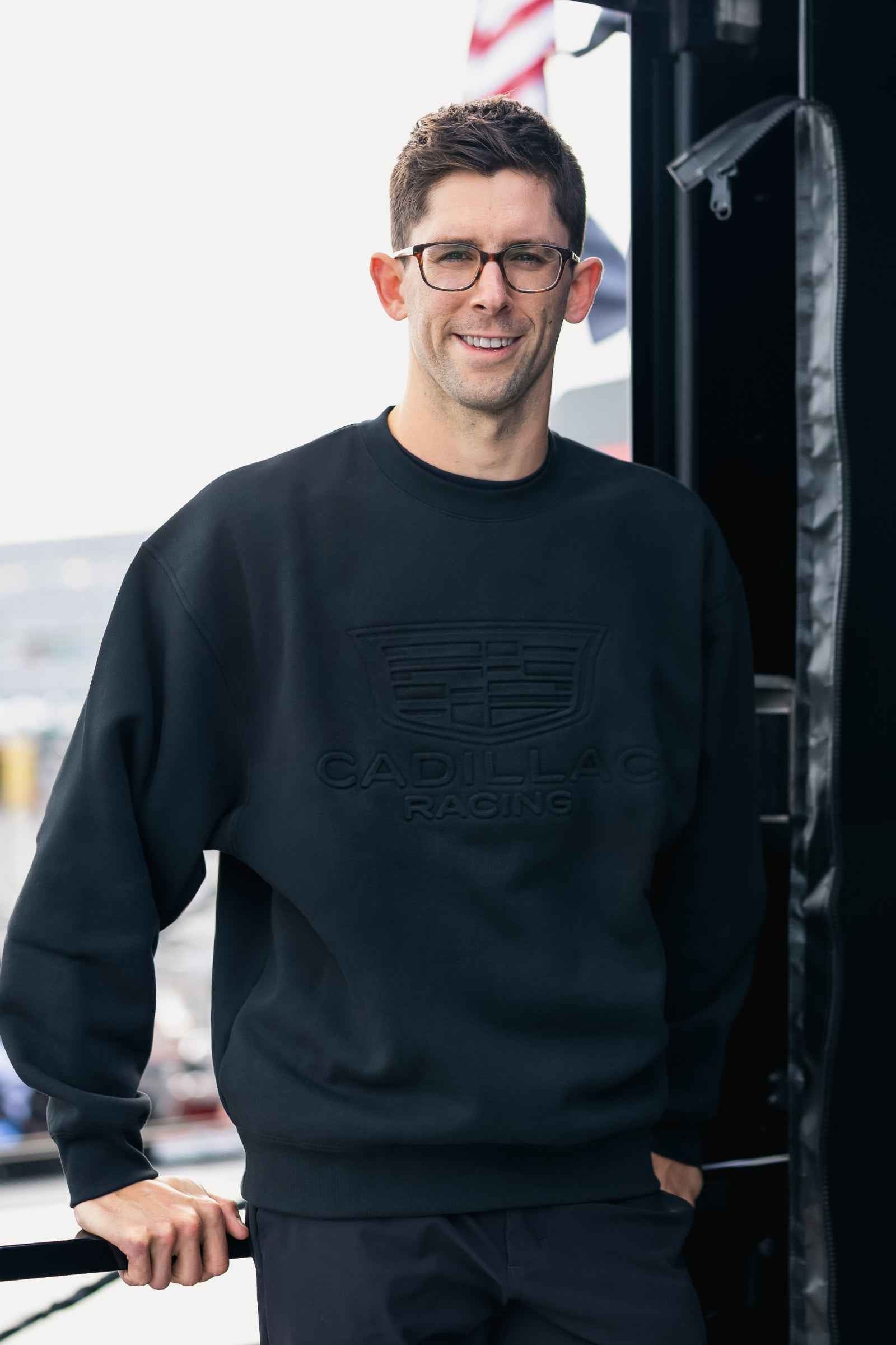 Cadillac Racing Embossed Sweatshirt - Cadillac Merchandise