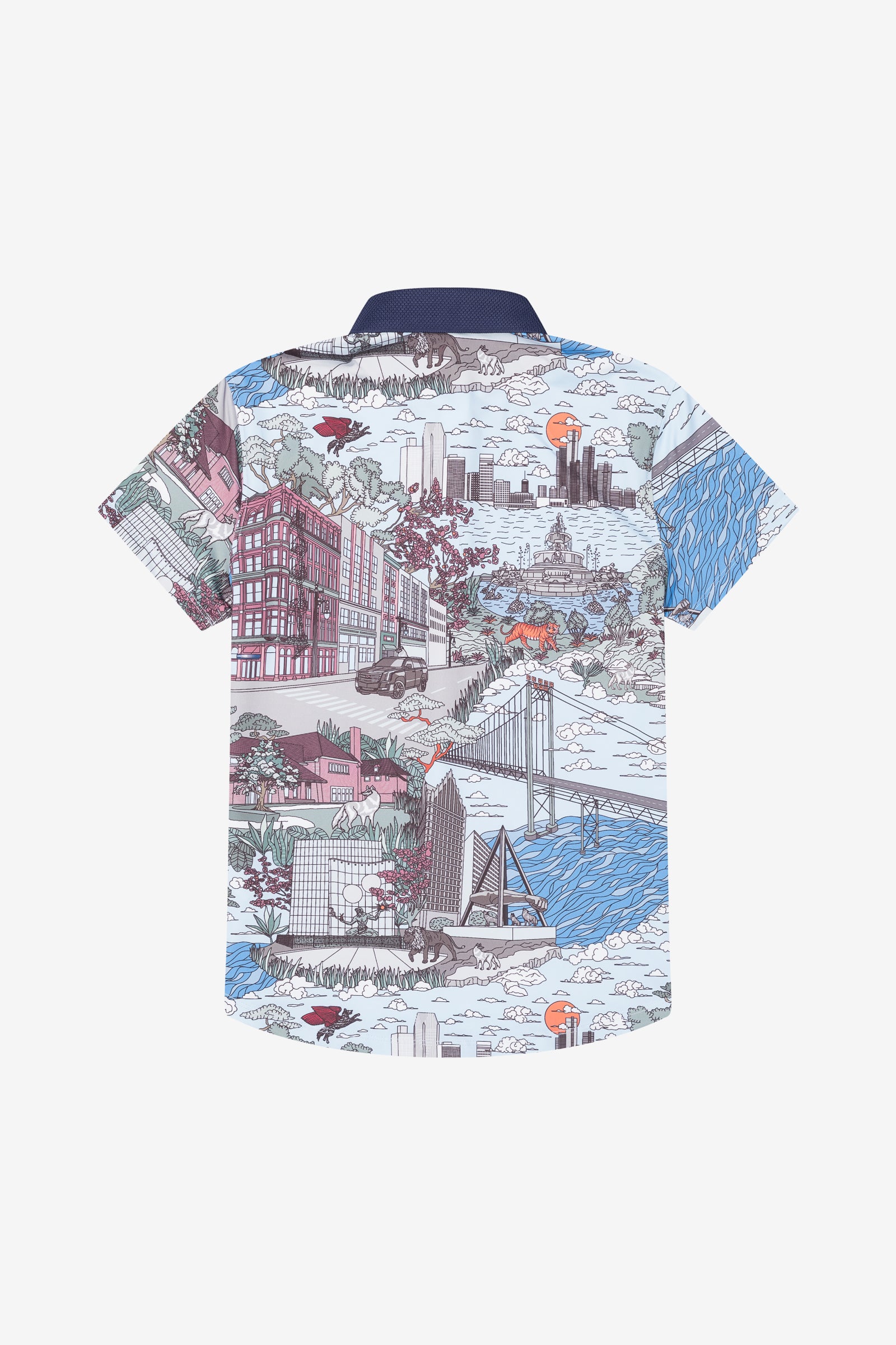 Cadillac x Greyson Women's Detroit Print Polo