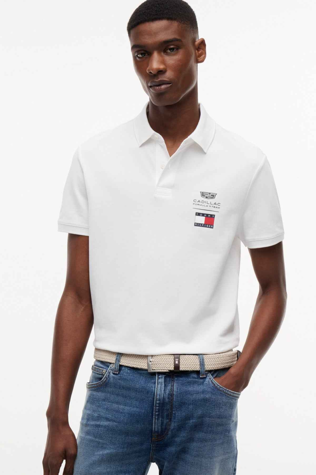 Tommy Hilfiger x Cadillac F1® Team Logo Polo White