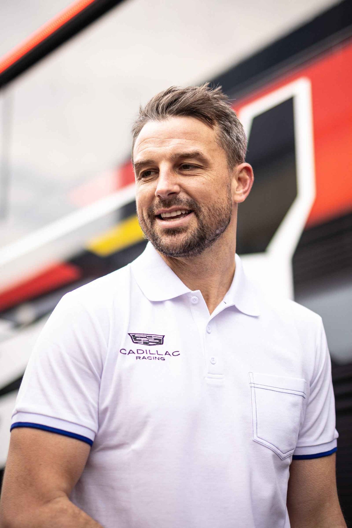 Cadillac Racing Tech Polo White
