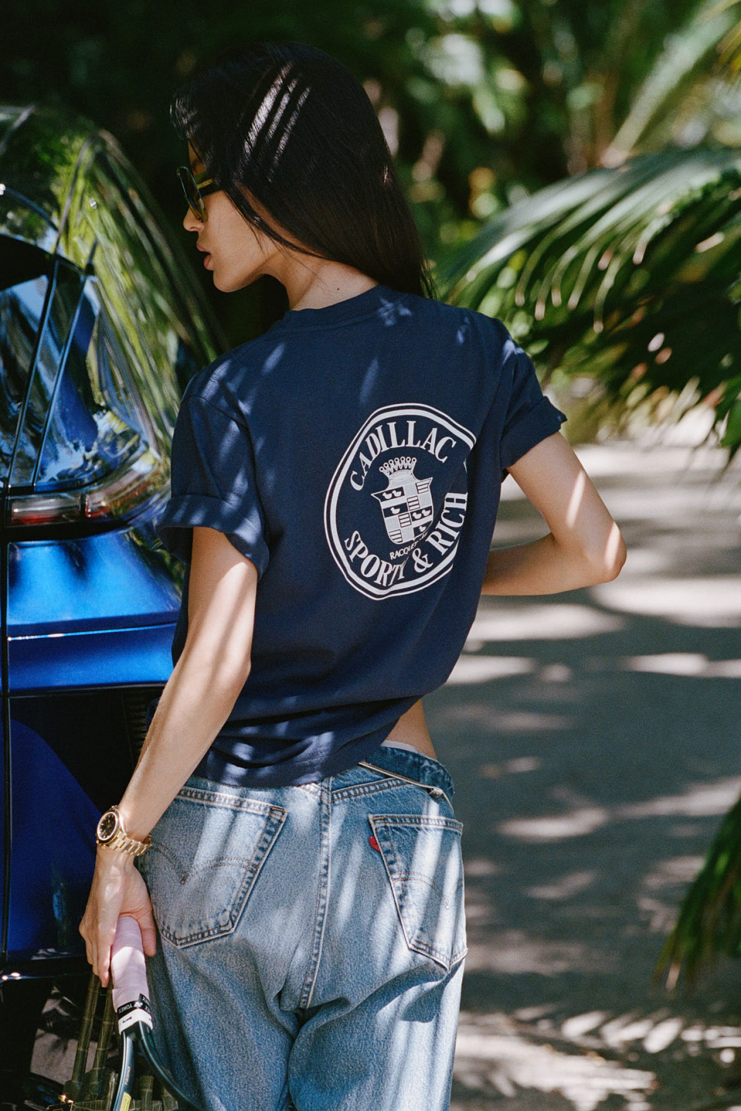 Cadillac x Sporty & Rich Atlas Tee - Navy